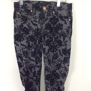 7 for all mankind pants velvet design Black 24